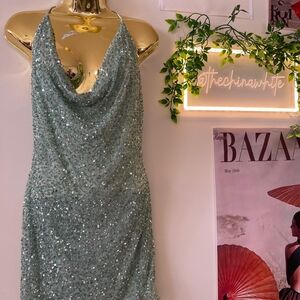 NWT Retrofête Mich Dress (SAGE) (DEFECT)